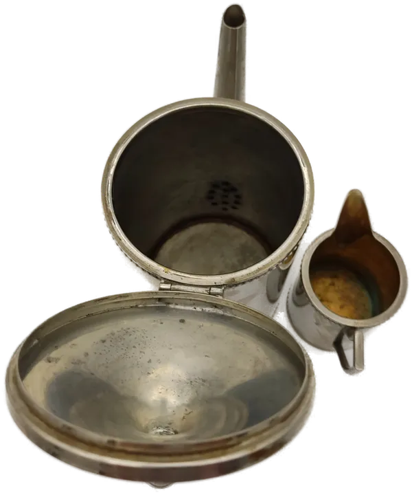 alte Tee und Milch-Kanne Metall - Bild 5