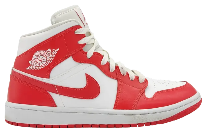 Nike Air Jordan 1 Mid Sneaker, weiß/rot - EUR 42.5 - Bild 1