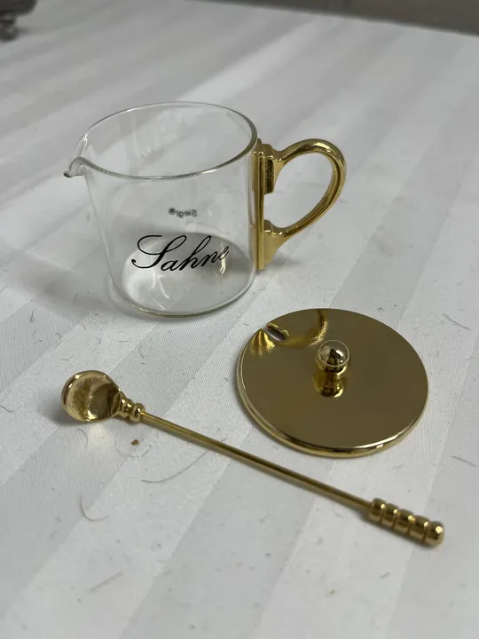 SIEGL Sahne Kännchen Set: Deckel und Löffel inklusive - 4cm, Sehr gute Qualität - Bild 2