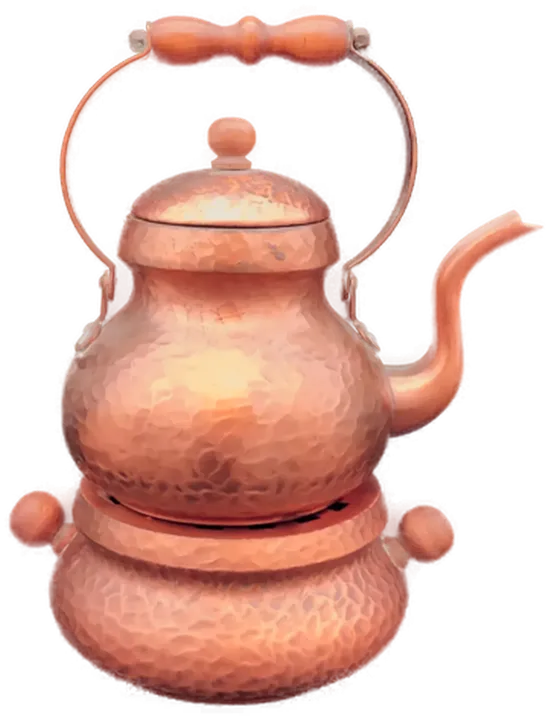 Kupfer Teekanne mit Teekannenwärmer - Bild 1