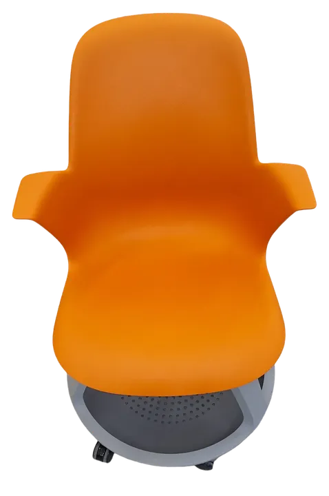 Steelcase Seminarstuhl NODE CHAIR mit praktischem Stauraum - orange  - Bild 3