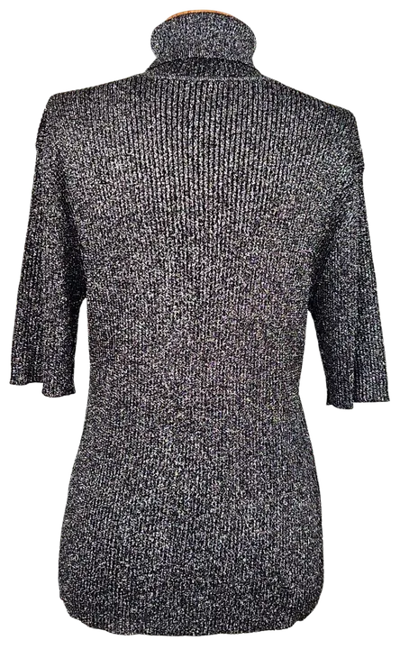 Olsen Damen Rollkragen Shirt, schwarz/silber - Gr. XXL  - Bild 2