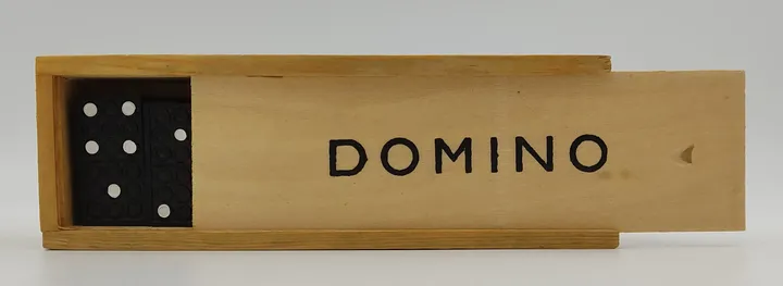 Dominospiel in Holzkästchen  - Bild 1