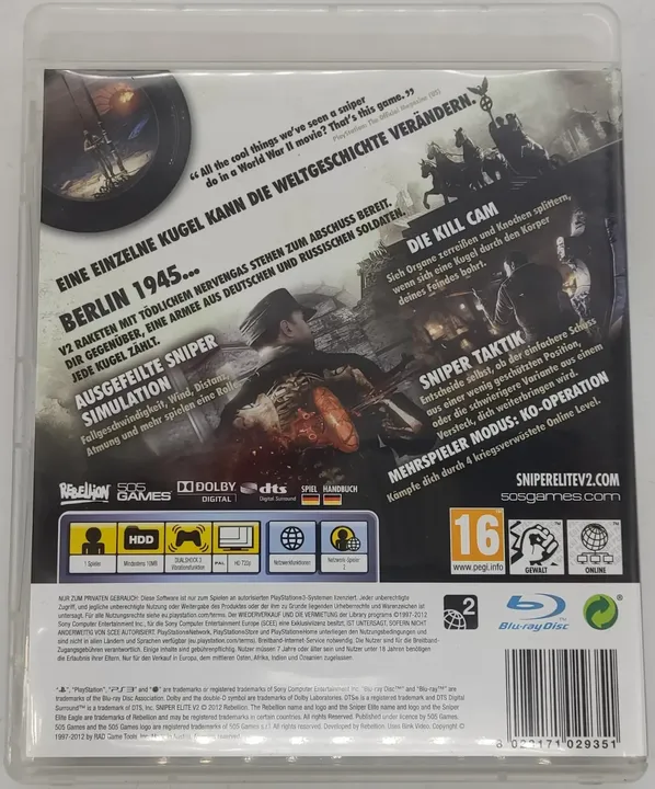 Playstation Sony PS3 Spiel Sniper Elite V2  - Bild 2