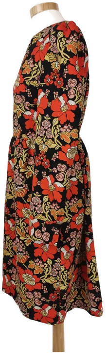 Hallhuber VINTAGE Kleid schwarz/orange Blumenkleid EUR 38 - Bild 4