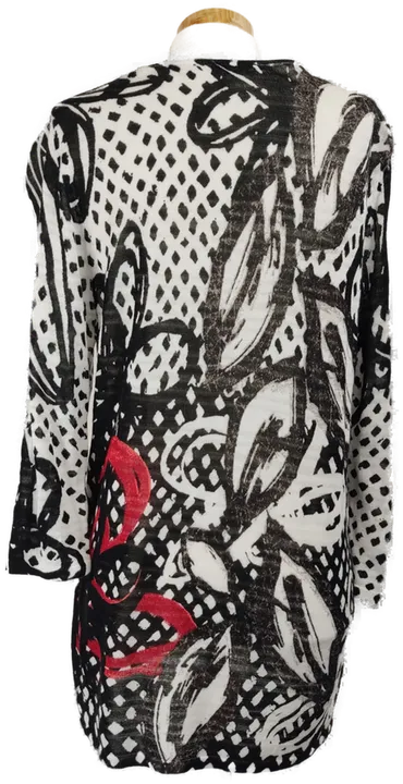 Gerry Weber Damen Pullover schwarz, weiß, rot gemustert/ L/ 40 - Bild 2