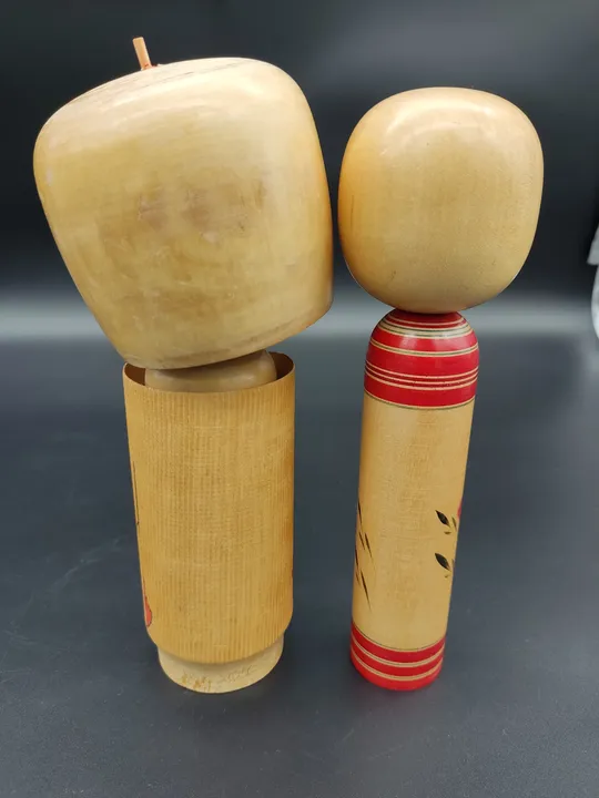 2 japanische Vintage 'kokeshi' Holzpuppen - Bild 10