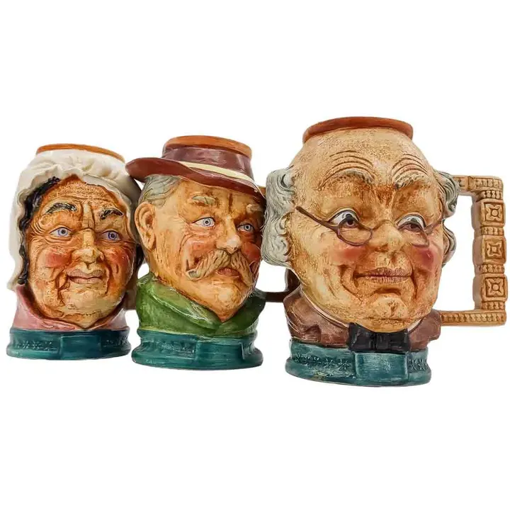 Skurrile Gesichts-Krügerl Set – 3-teiliges Keramik-Design von Krossinger Ag - Bild 1