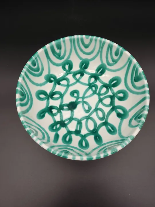 Gmundner Keramik Schale grüngeflammt (Durchmesser 23cm) - Bild 2