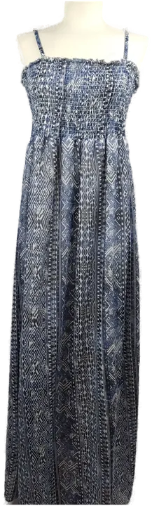 Janina Damen Maxikleid blau gemustert - L/40 - Bild 1