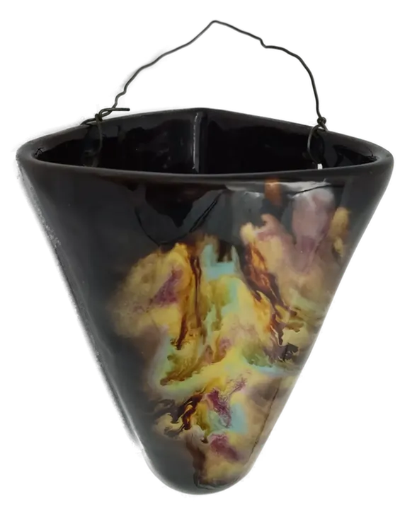 Wand Vase braun/mehrfarbig - Bild 3