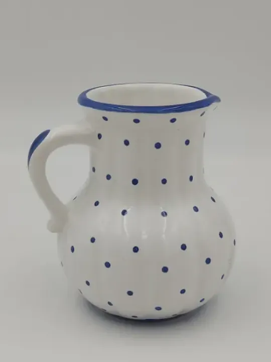 Gmunder Keramik Milchkännchen blau/weiß gepunktet  - Bild 1