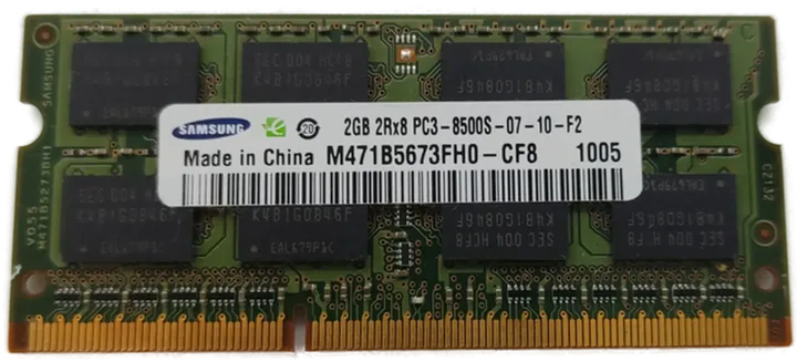 Samsung 2GB DDR3 2Rx8 PC3-8500S-07-10-F2 Arbeitsspeicher Laptop / RAM  - Bild 4