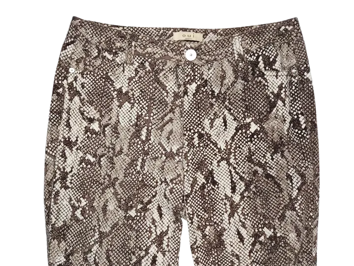 Oui Damen Hose, animalprint - Gr. 40/L - Bild 3