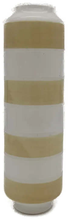 Keramik Vase mit braun-weißen Streifen  - Bild 3