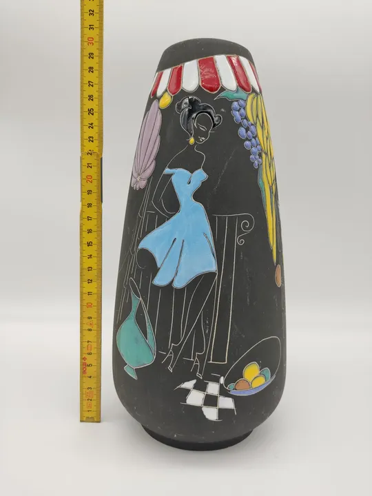 Keramik Vase / Hans Welling 50er-Jahre / Dekor 