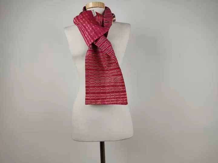 Petra Mark rot/rosa gestreifter Schlauchschal handmade/handgemacht - Bild 1