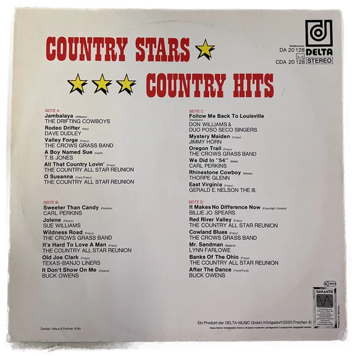 LP - Country Stars - Country Hits - Bild 2