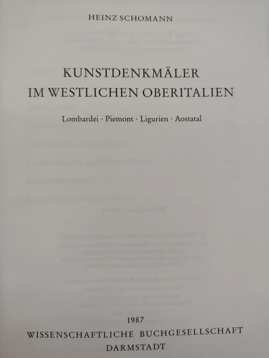 Kunstdenkmäler im westlichen Oberitalien - Heinz Schomann - Bild 2