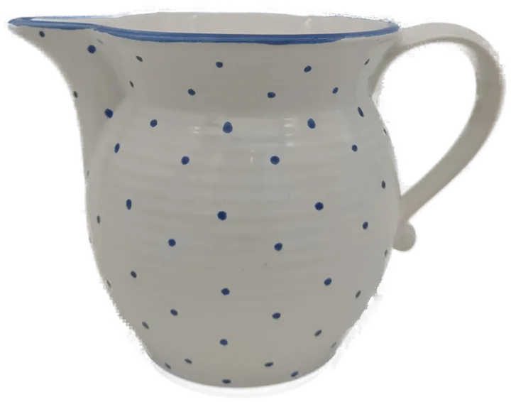 Gmundner Keramik, Blaue Tupfen, kleiner Krug Höhe: 12.5 cm, - Bild 1
