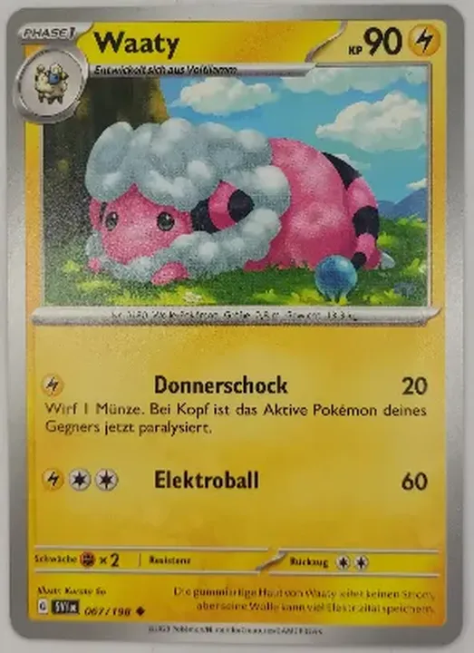 Pokémon Sammelkarte Phase1 Waaty - Bild 1