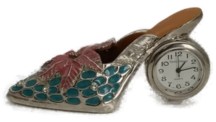 Miniatur Deko Schuh mit Uhr - Bild 1