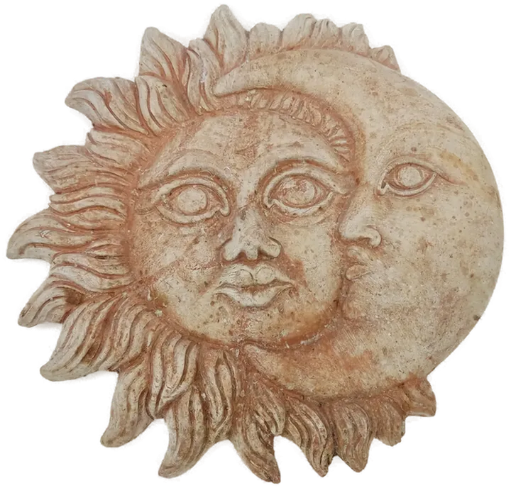 Sonne und Mond Terrakotta Wanddeko zum Aufhängen - Bild 4