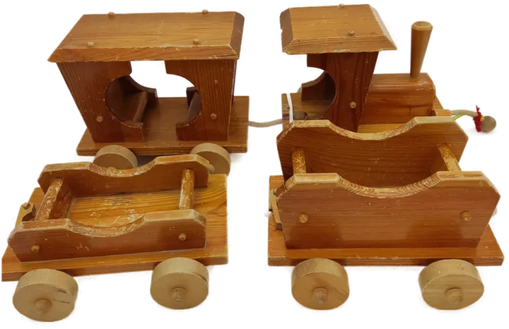 Holzlokomotive mit Waggons - Bild 1