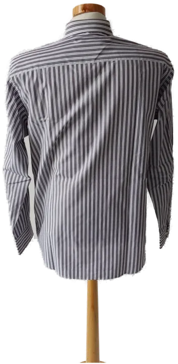 COMMANDER Herrenhemd langarm weiß/violett gestreift - Gr.43 - Bild 3