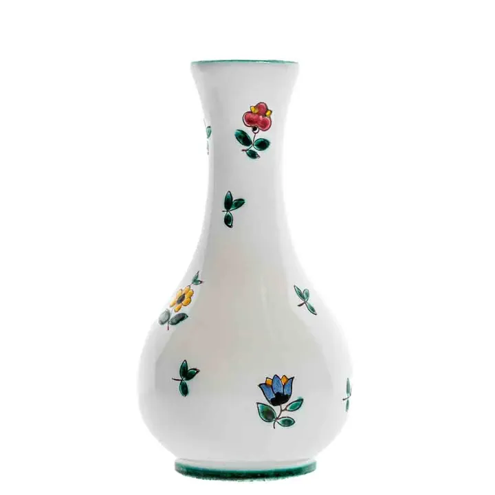 Gmundner Keramik Vase mit Streublumenmuster - Bild 1