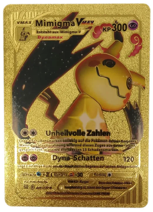 Pokémon Sammelkarte Goldfolie Vmax Mimigma Vmax - Bild 1