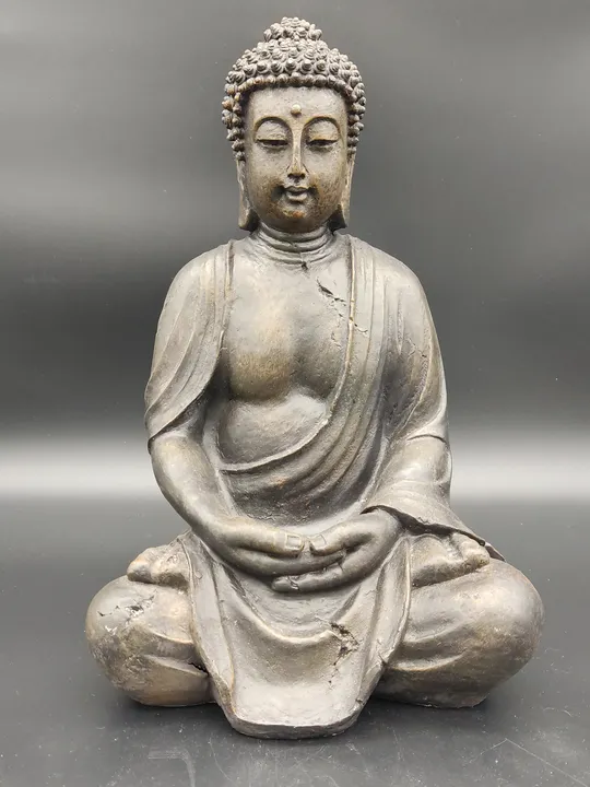 Dekorative Buddha-Figur / sitzend - Dunkelbraun - Bild 1