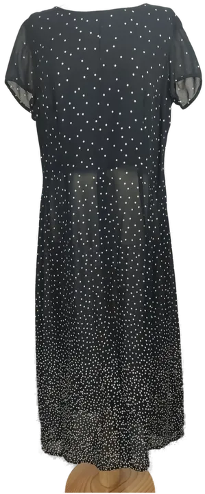Chicc Damenkleid maxi schwarz-weiß gepunktet - L/ 40 - Bild 1