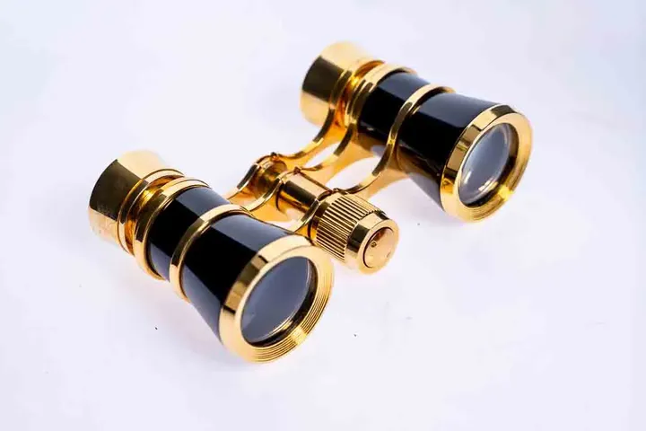 Opernfernglas / Binokulare mit Tasche in schwarz-gold - Bild 2