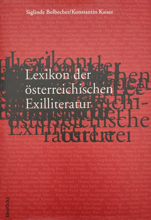 Lexikon der österreichichen Exilliteratur - Siglinde Bolbecher / Konstantin Kaiser - Deuticke - Bild 1