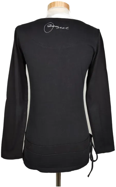 Desigual Damen Langarm Shirt schwarz bedruckt - S/36 - Bild 2