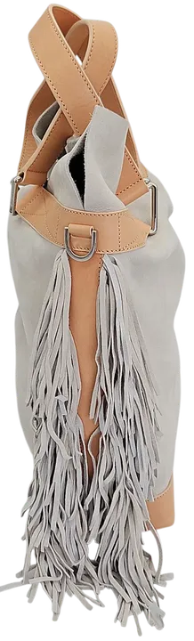 Max V. Koenig Damen Handtasche mit Fransen, grau/creme - mittel - Bild 2