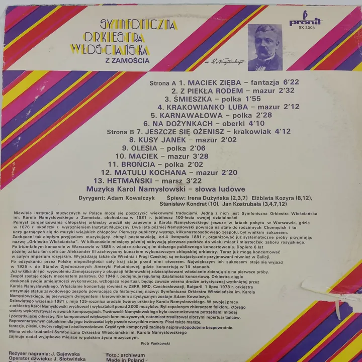 Schallplatte Synphonica Orchester K.Namystowskiego - Bild 2