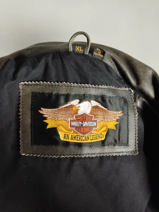 Original Harley Davidson Lederjacke braun - XL / 52 - Bild 7