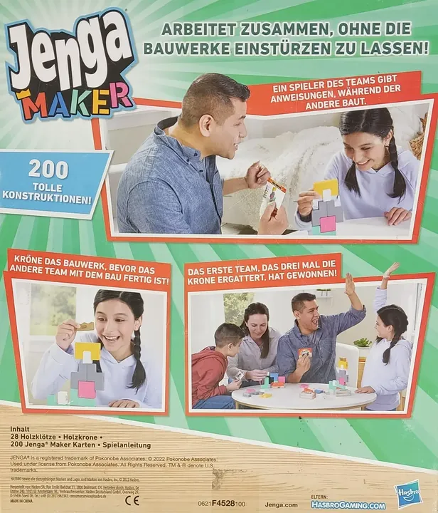 Jenga Maker - Gesellschaftsspiel - Hasbro - Bild 2