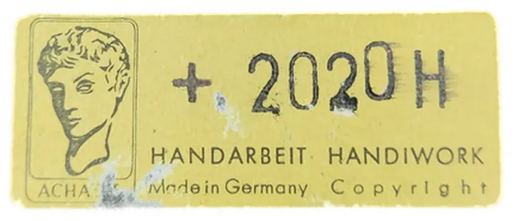 Achatit Wandmaske Frau mit Kind, goldenes Tuch, sehr gut erhalten - Bild 3