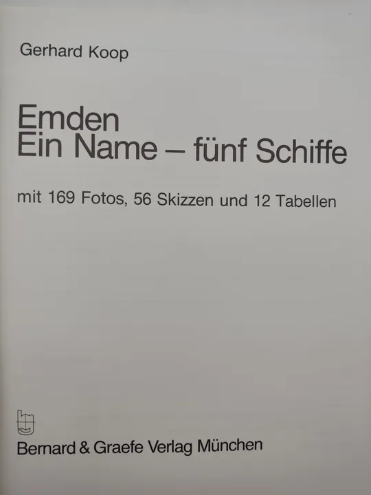 Emden. Ein Name - fünf Schiffe. - Gerhard Koop - Bild 2