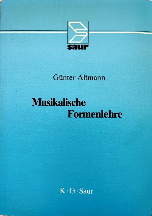 Musikalische Formenlehre - Günter Altmann - Bild 1