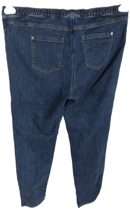 Jeans, lang mit Stretch und Gummizugbund, dunkelblau, Größe 48 - Bild 4