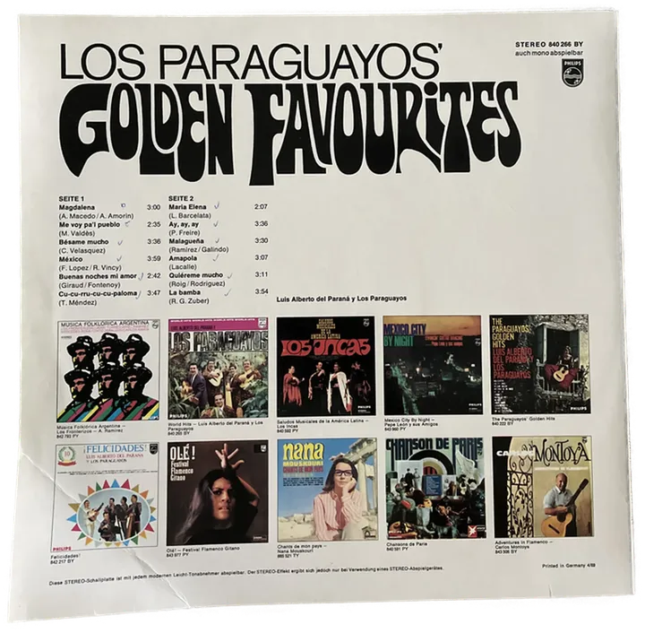 LPS - Los Paraguayos - Golden Favourites - Bild 2