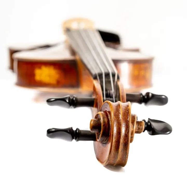 Musikinstrument Antike Vogtländische Manufakturgeige mit Modellbezeichnung ca. 1900 - Geige - Violine - Bild 2