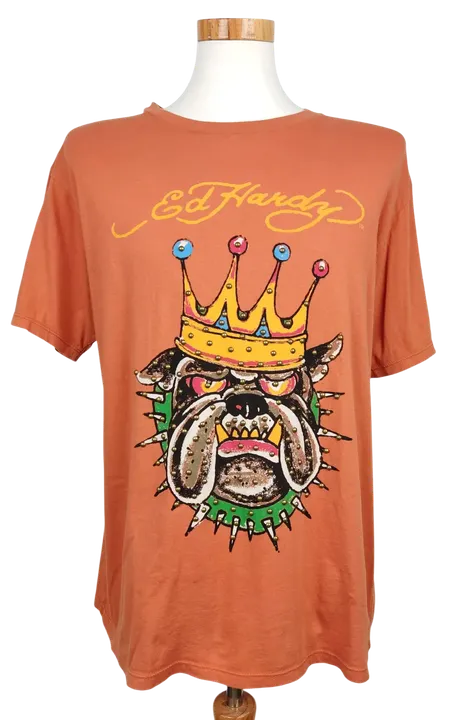 Ed Hardy Herren T-Shirt, orange - Gr. XL  - Bild 1