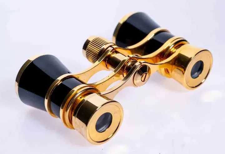 Opernfernglas / Binokulare mit Tasche in schwarz-gold - Bild 4