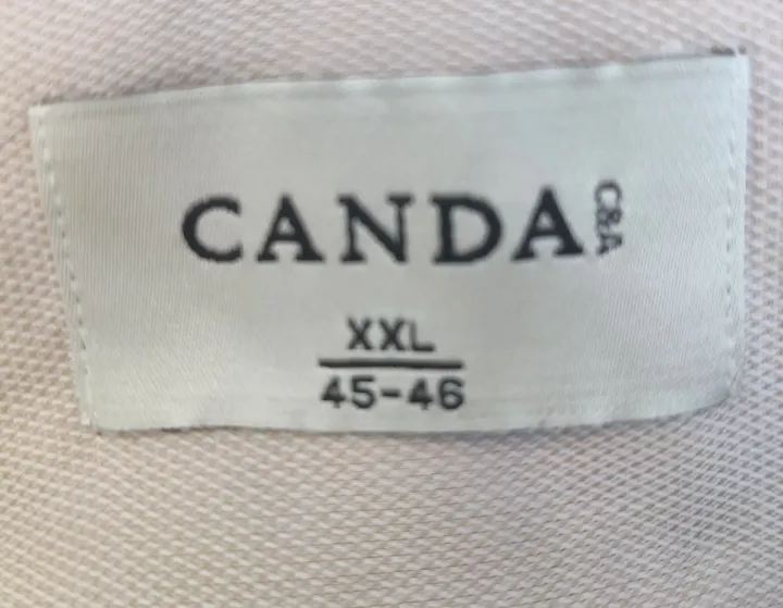 CANDA von C&A Herrenhemd langarm - beige - Gr. XXL 45-46 - Bild 4
