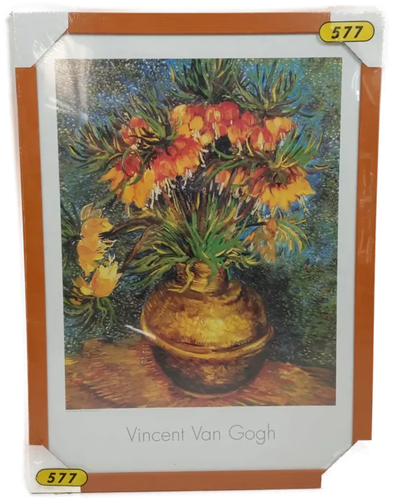 Vasen Gemälde mit Holzramhen  - Bild 1